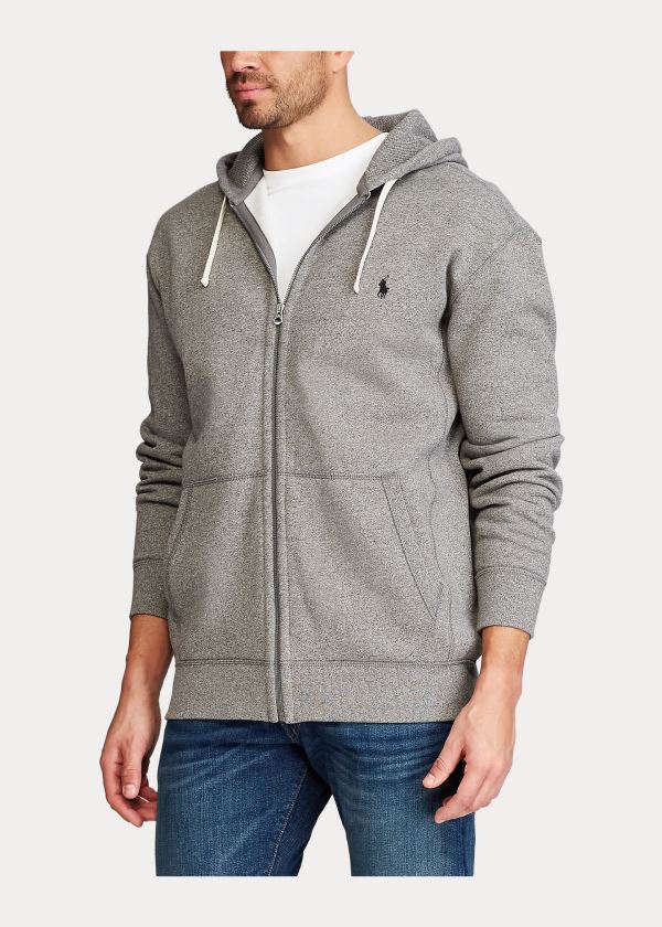 Ralph Lauren Bavlněné-Blend-Fleece Hoodie Šedé | T6Edea7a