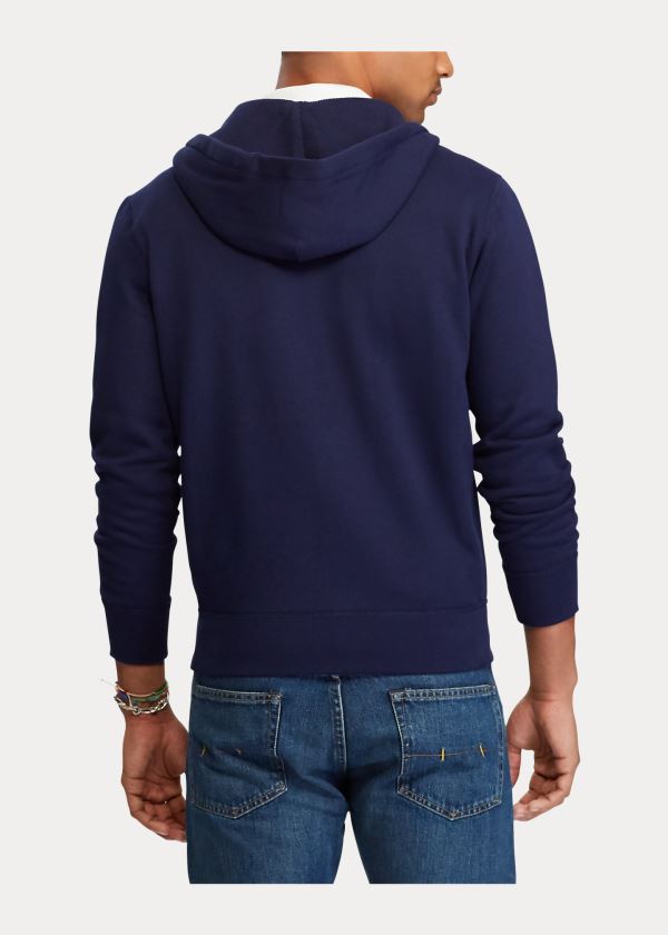 Ralph Lauren Bavlněné-Blend-Fleece Hoodie Tmavě Blankyt | n4tY75OH