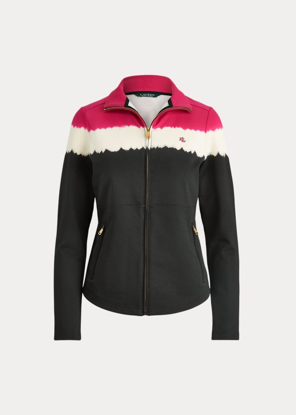 Ralph Lauren Bavlněné-Blend Mockneck Jacket Světle Fuchsie Viacfarebný | tPxJRzym