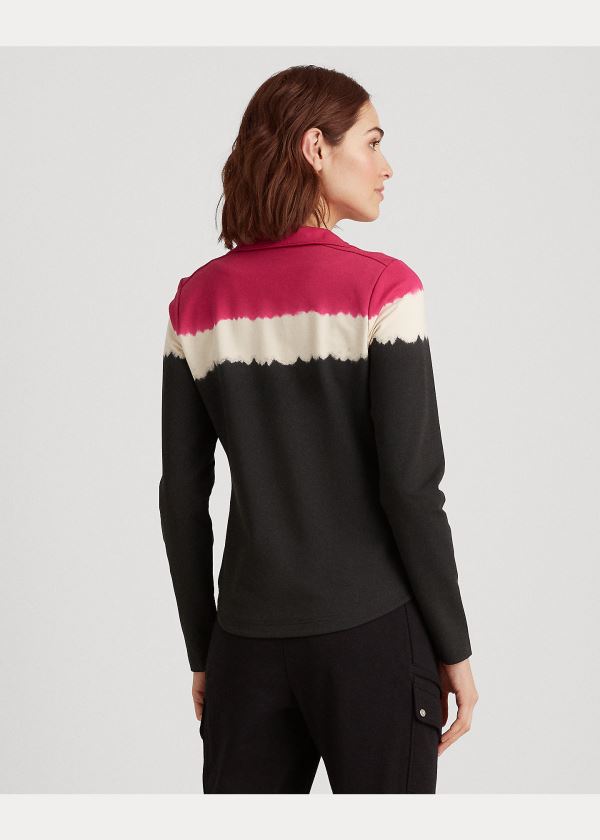 Ralph Lauren Bavlněné-Blend Mockneck Jacket Světle Fuchsie Viacfarebný | tPxJRzym