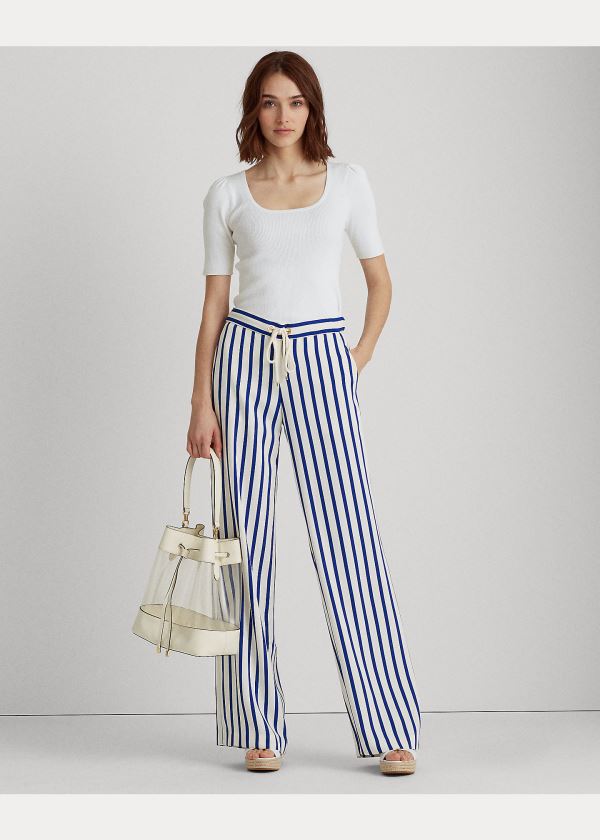 Ralph Lauren Bavlněné-Blend Puff-Sleeve Top Bílé | RO8I60xY