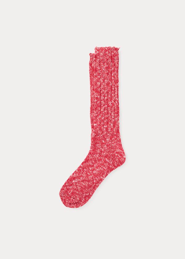 Ralph Lauren Bavlněné-Blend Ragg Crew Socks Růžové | Qr6uT3dT
