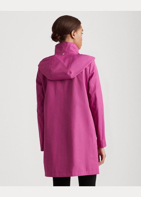 Ralph Lauren Bavlněné-Blend S Kapucí Coat Fialové | GHNoKq2v