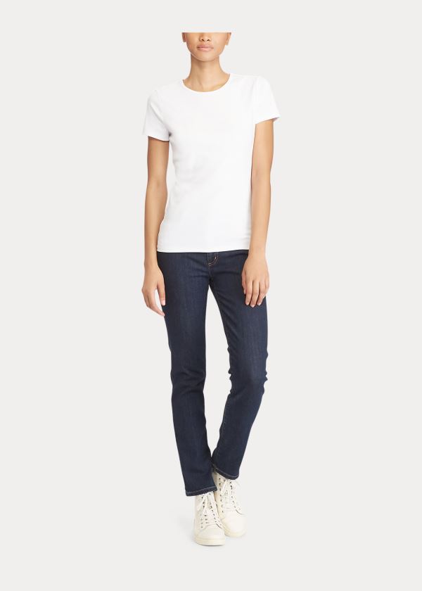 Ralph Lauren Bavlněné-Blend T-Shirt Bílé | ip9zgf2M