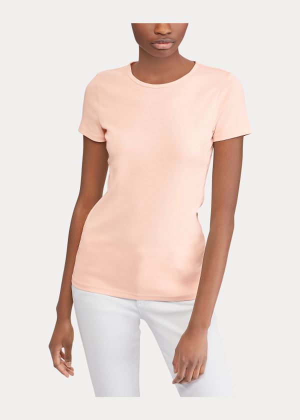 Ralph Lauren Bavlněné-Blend T-Shirt Růžové | j2i2T0pZ