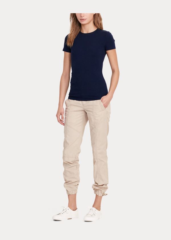 Ralph Lauren Bavlněné-Blend T-Shirt Tmavě Blankyt | tBj4LyYZ