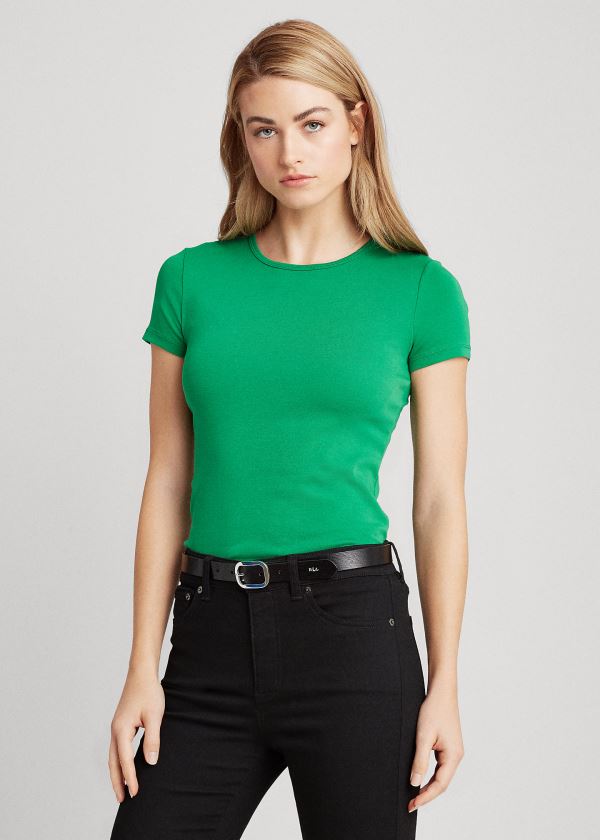 Ralph Lauren Bavlněné-Blend T-Shirt Zelene | A8wjHOfj