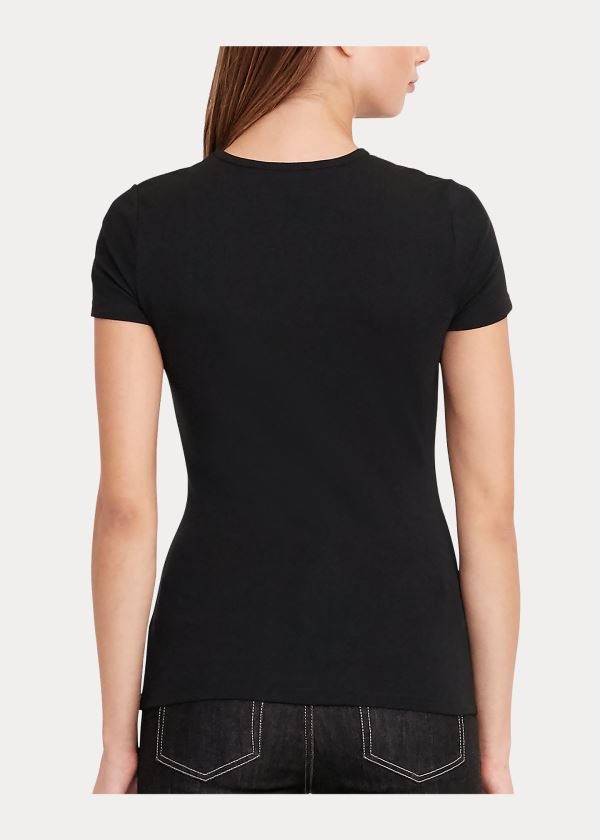 Ralph Lauren Bavlněné-Blend T-Shirt Černé | Cd8GJXTk