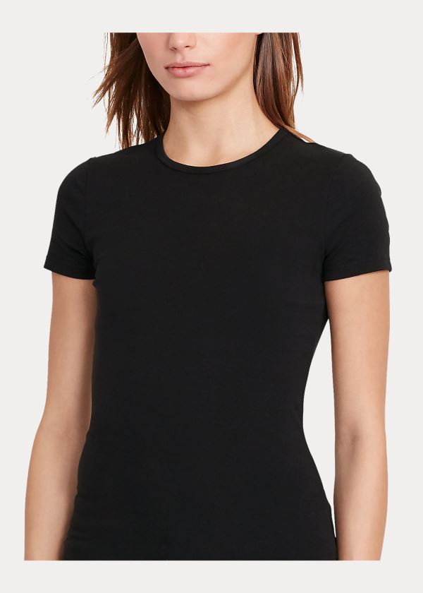 Ralph Lauren Bavlněné-Blend T-Shirt Černé | Cd8GJXTk