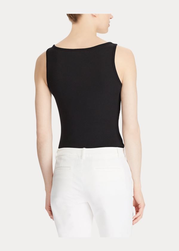 Ralph Lauren Bavlněné-Blend Tank Top Černé | S8PGAVBq