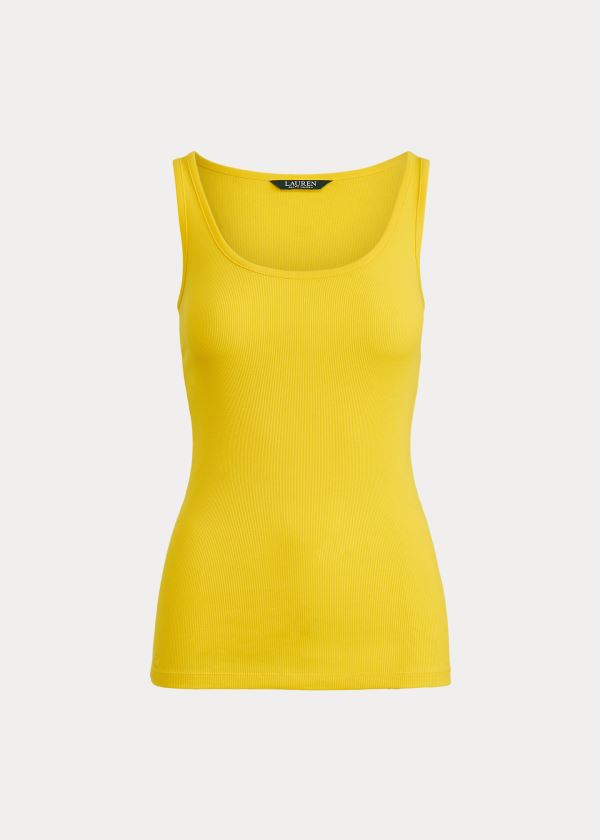 Ralph Lauren Bavlněné-Blend Tank Top Žluté | mPnSl8F2
