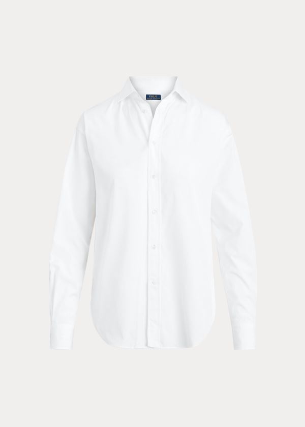 Ralph Lauren Bavlněné Broadcloth Shirt Bílé | Lp6DbXy6