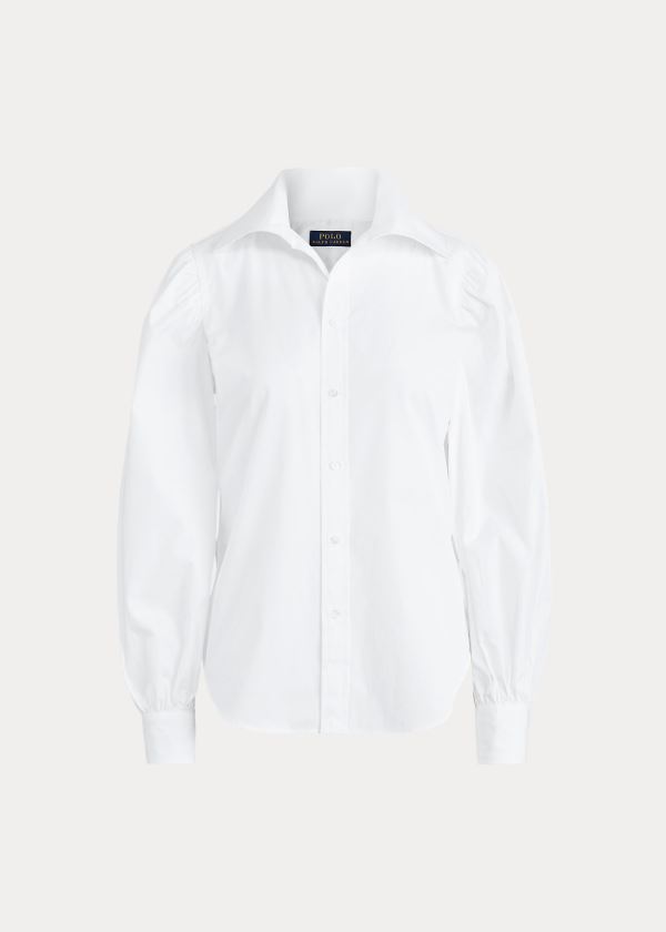 Ralph Lauren Bavlněné Broadcloth Shirt Bílé | zLxiwqzH
