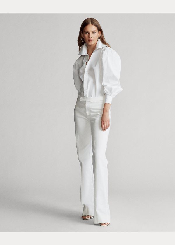 Ralph Lauren Bavlněné Broadcloth Shirt Bílé | zLxiwqzH