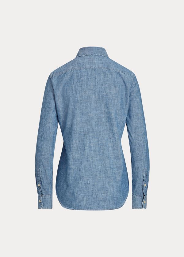Ralph Lauren Bavlněné Chambray Shirt Indigo | zuhJGzVw