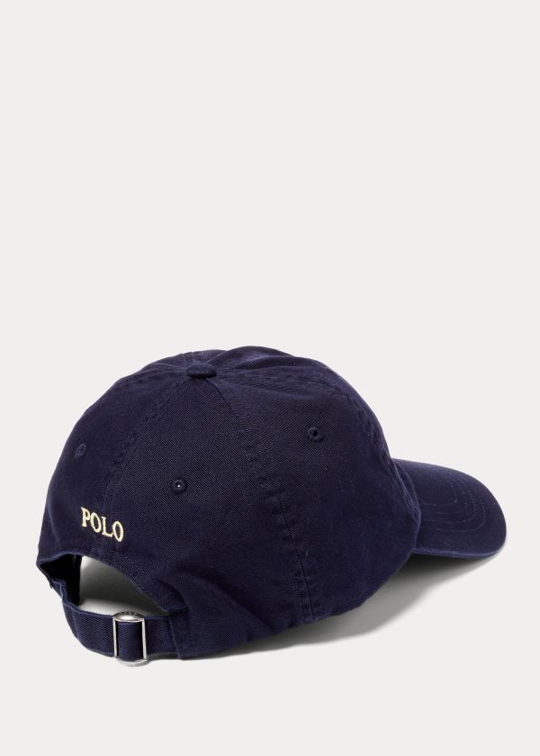 Ralph Lauren Bavlněné Chino Baseball Cap Tmavě Blankyt | wumjUNjx