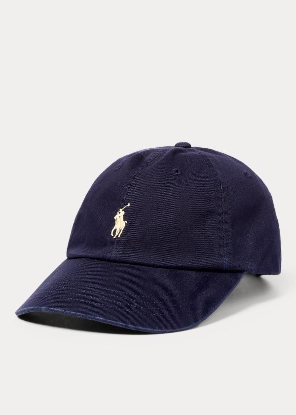 Ralph Lauren Bavlněné Chino Baseball Cap Tmavě Blankyt | wumjUNjx