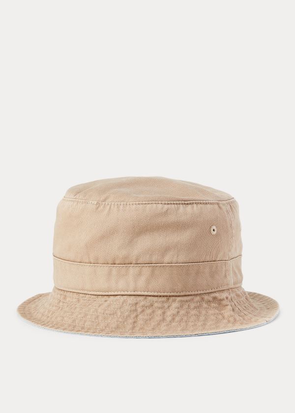 Ralph Lauren Bavlněné Chino Bucket Hat Hnědožlutý | RUbHqLye