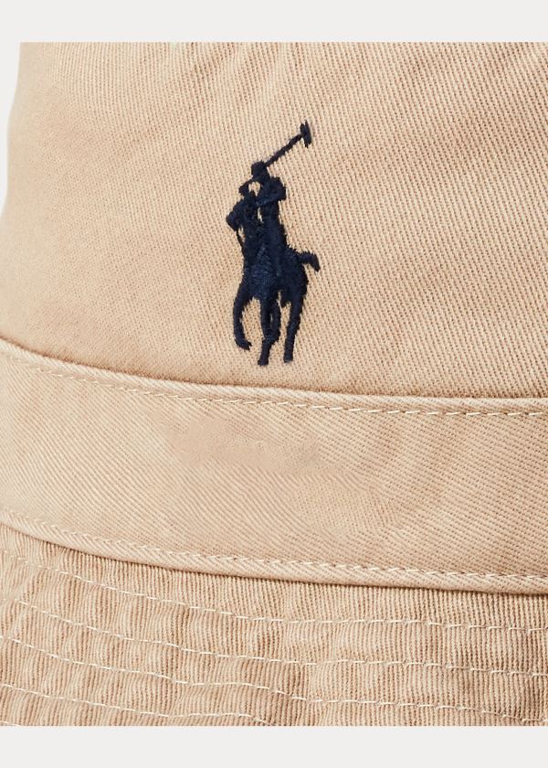 Ralph Lauren Bavlněné Chino Bucket Hat Hnědožlutý | RUbHqLye