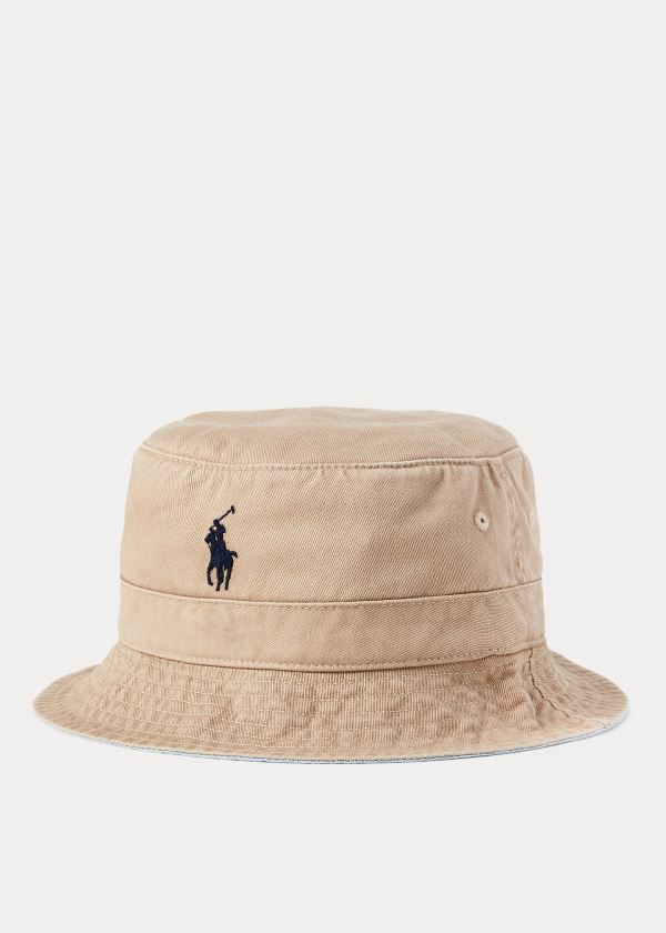Ralph Lauren Bavlněné Chino Bucket Hat Hnědožlutý | RUbHqLye