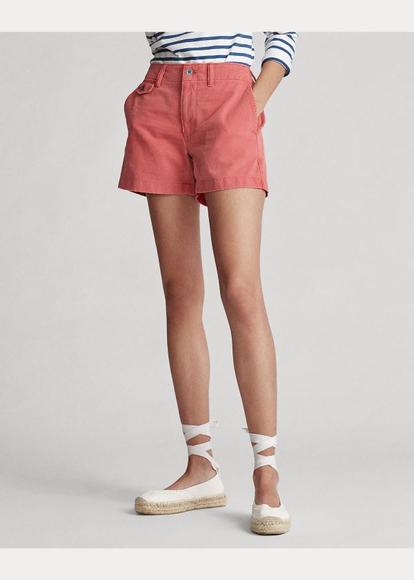 Ralph Lauren Bavlněné Chino Krátké Červené | fPVXyRTC