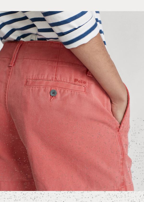 Ralph Lauren Bavlněné Chino Krátké Červené | fPVXyRTC