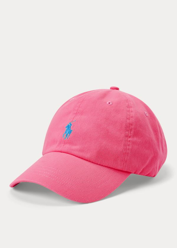 Ralph Lauren Bavlněné Chino Neon Ball Cap Růžové | 1pI4nDjR