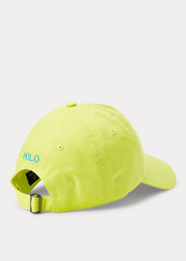 Ralph Lauren Bavlněné Chino Neon Ball Cap Světle Zelene | KZWpEQqG
