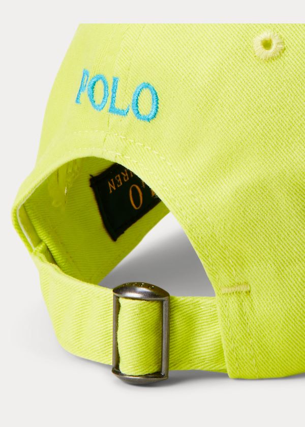 Ralph Lauren Bavlněné Chino Neon Ball Cap Světle Zelene | KZWpEQqG