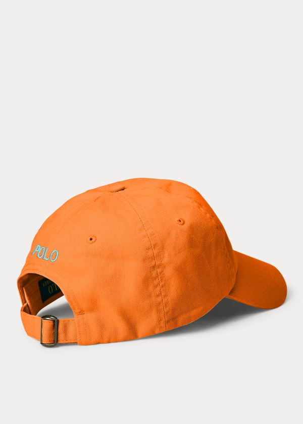 Ralph Lauren Bavlněné Chino Neon Ball Cap Oranžové | Z3qKfWSF