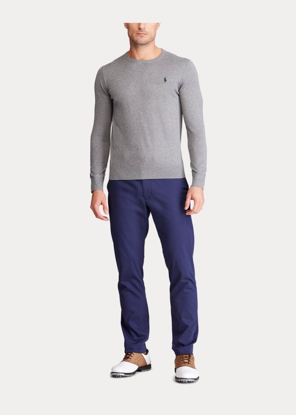 Ralph Lauren Bavlněné Crewneck Svetrové Šedé | 6whVry7F