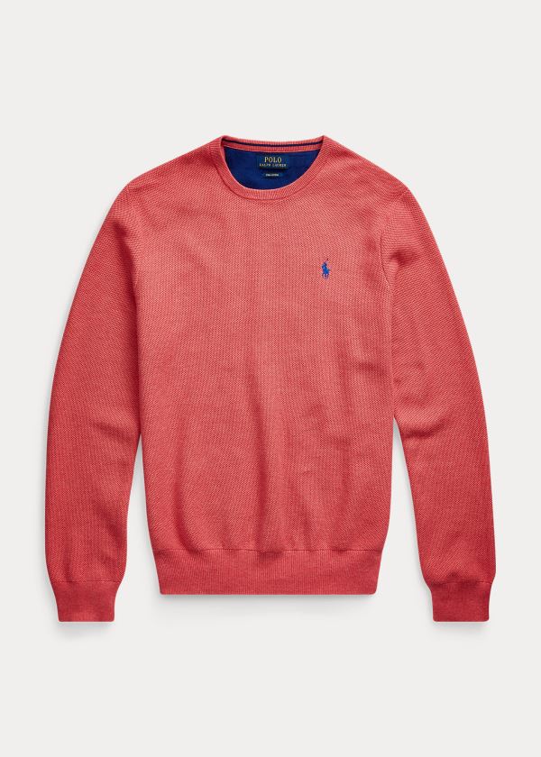 Ralph Lauren Bavlněné Crewneck Svetrové Koralove | FMqVWMg8