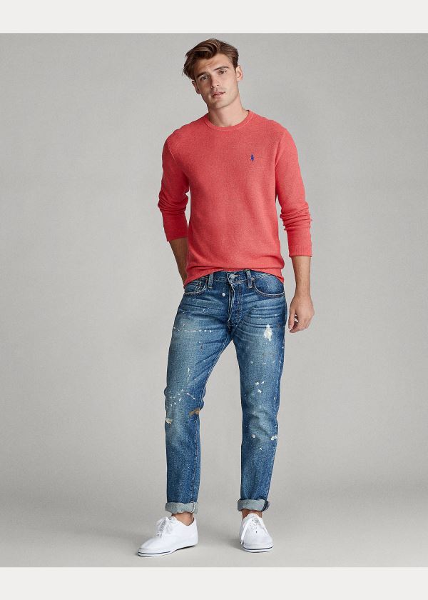 Ralph Lauren Bavlněné Crewneck Svetrové Koralove | FMqVWMg8