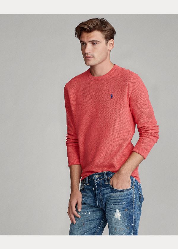 Ralph Lauren Bavlněné Crewneck Svetrové Koralove | FMqVWMg8