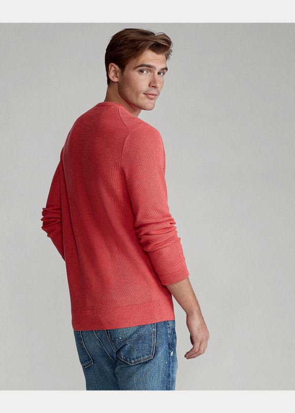 Ralph Lauren Bavlněné Crewneck Svetrové Koralove | FMqVWMg8