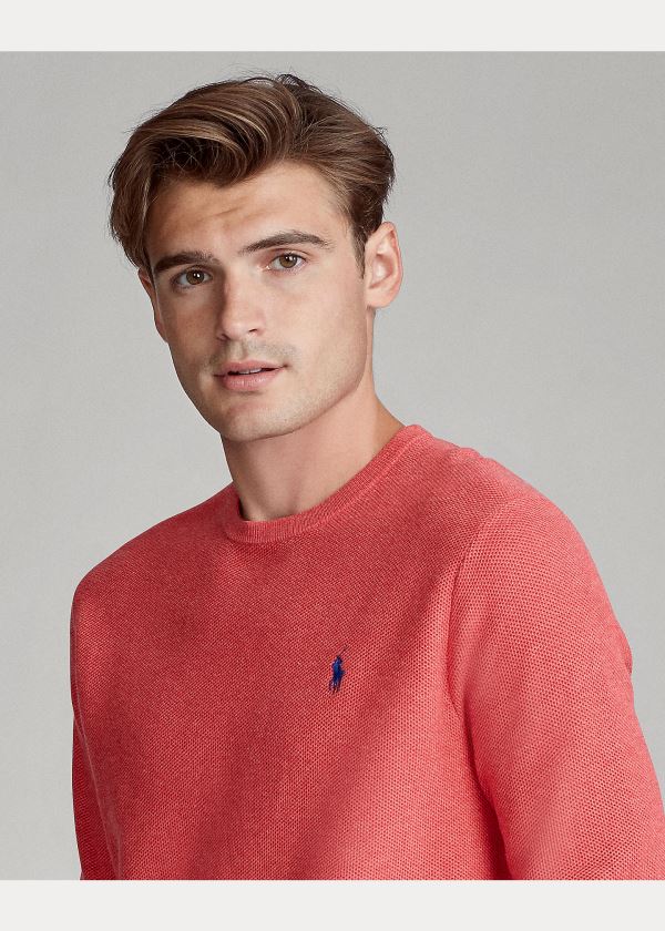 Ralph Lauren Bavlněné Crewneck Svetrové Koralove | FMqVWMg8