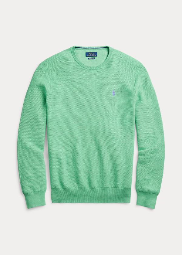 Ralph Lauren Bavlněné Crewneck Svetrové Zelene | RTdLsegj