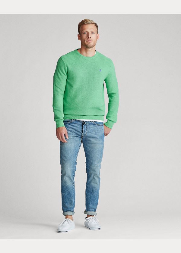 Ralph Lauren Bavlněné Crewneck Svetrové Zelene | RTdLsegj