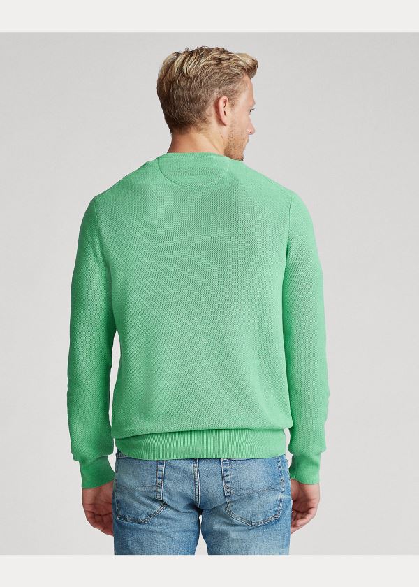 Ralph Lauren Bavlněné Crewneck Svetrové Zelene | RTdLsegj