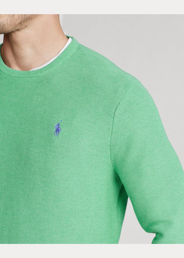 Ralph Lauren Bavlněné Crewneck Svetrové Zelene | RTdLsegj