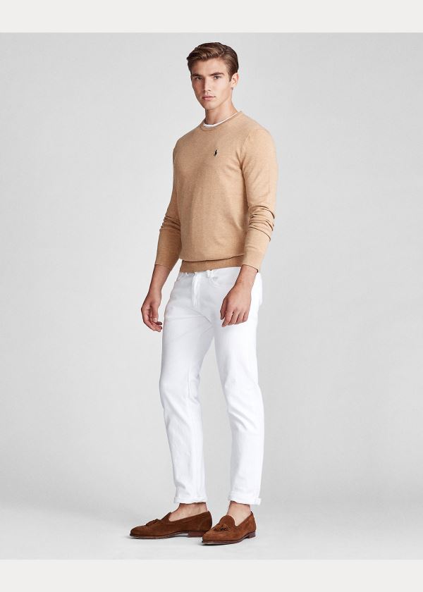 Ralph Lauren Bavlněné Crewneck Svetrové Hnědé | jTcVhzAk
