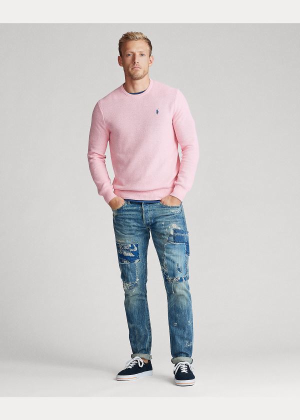 Ralph Lauren Bavlněné Crewneck Svetrové Růžové | m2NOUkVJ
