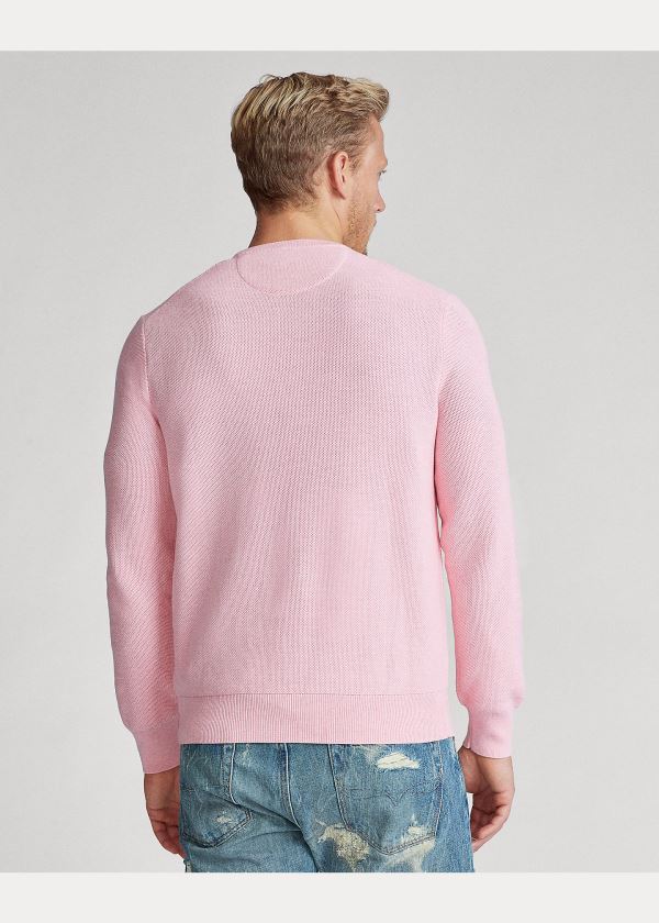 Ralph Lauren Bavlněné Crewneck Svetrové Růžové | m2NOUkVJ