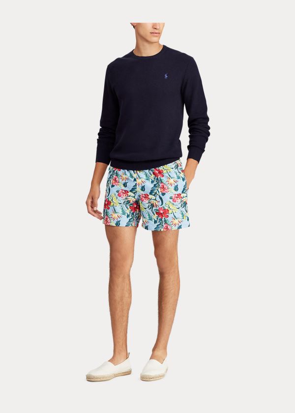 Ralph Lauren Bavlněné Crewneck Svetrové Tmavě Blankyt | qWaDoS1x