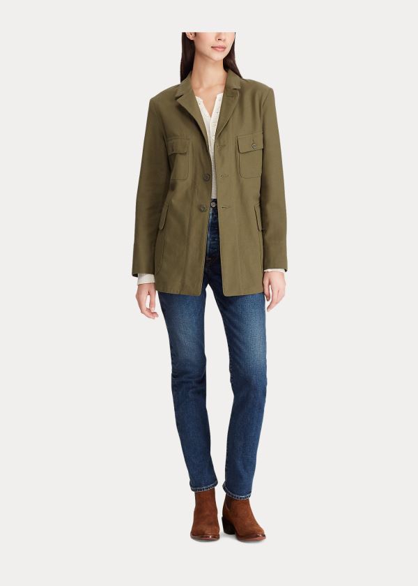 Ralph Lauren Bavlněné Dobby Jacket Olivy Zelené | gEyO0mGu