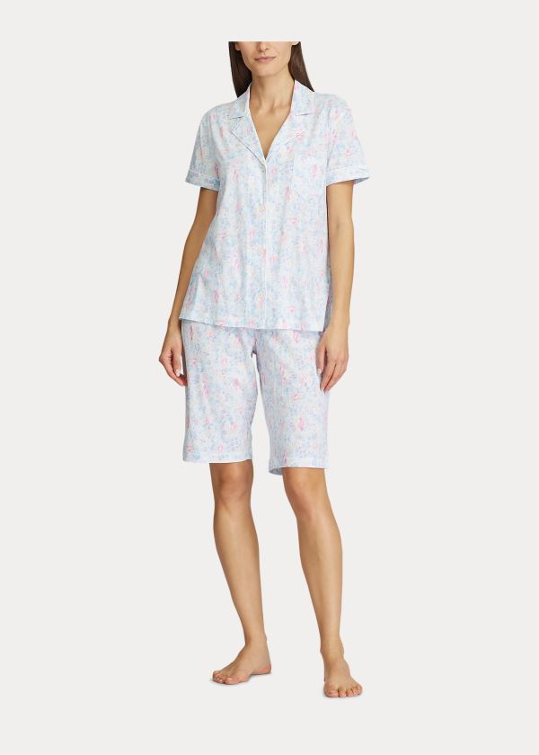Ralph Lauren Bavlněné Dolman-Sleeve Sleep Set Bílé Viacfarebný | G1B1kkGe