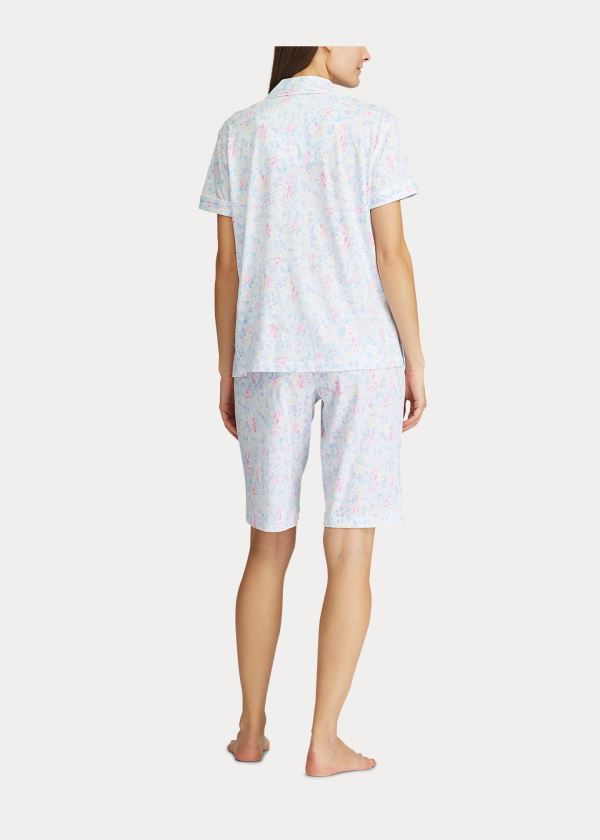 Ralph Lauren Bavlněné Dolman-Sleeve Sleep Set Bílé Viacfarebný | G1B1kkGe