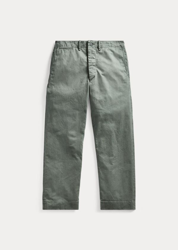 Ralph Lauren Bavlněné Field Chino Tmavě Olivy Zelené | SFKFSNjT