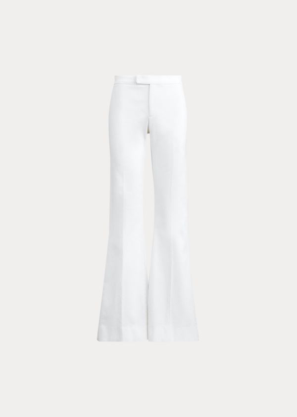 Ralph Lauren Bavlněné Flare Pant Bílé | KT8qan5g