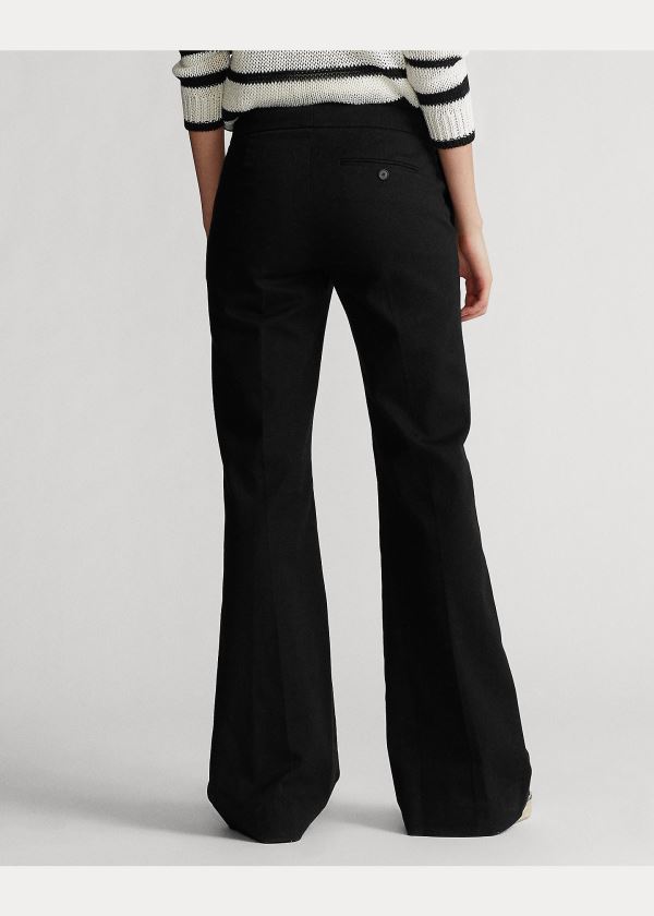 Ralph Lauren Bavlněné Flare Pant Černé | DHV7x6gS